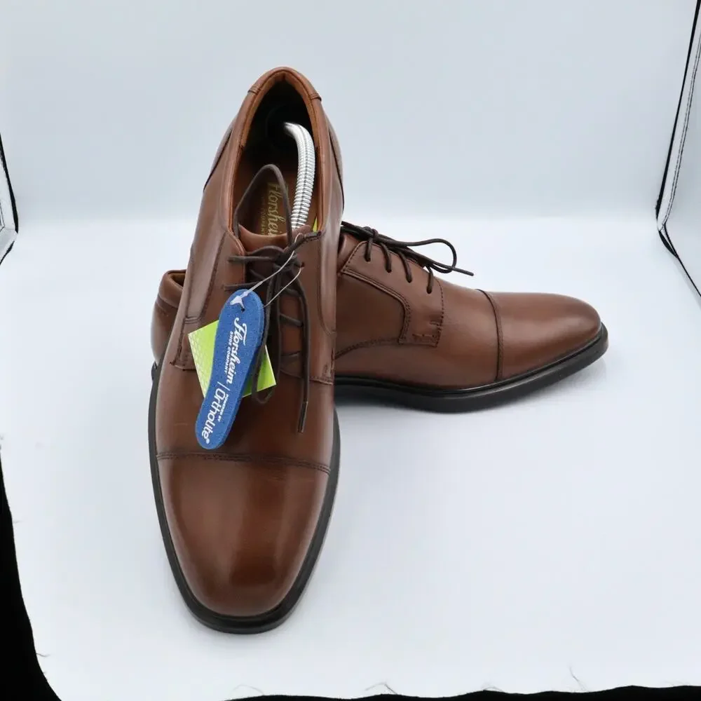 Florsheim Forecast 12191 Men's Size 11M Brown Leather Waterproof Cap Toe Oxford